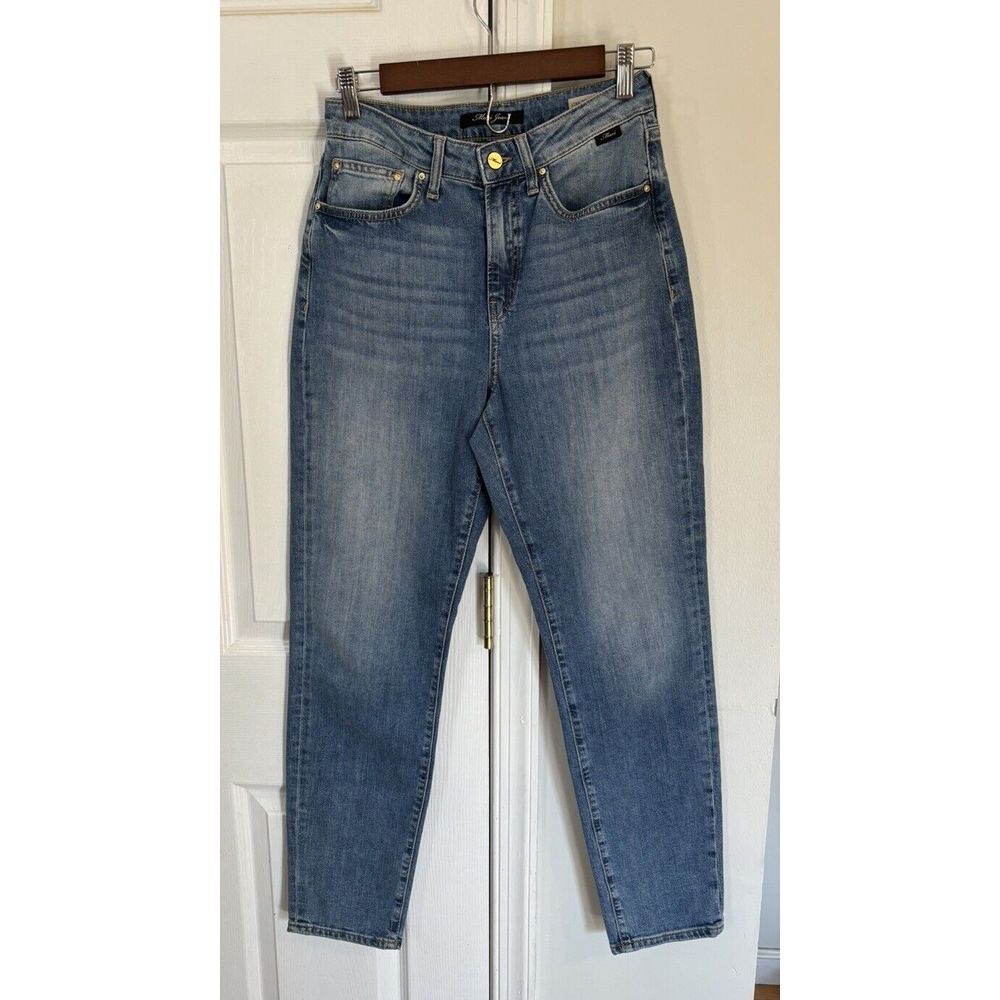 Mavi‎ Women's Star Iconic High Rise Mom Jeans Sz 26 Light Wash